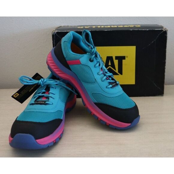 Caterpillar P91334 Women's Sz 10M Tile Blue Quake Composite Toe Work Shoes - Picture 1 of 13